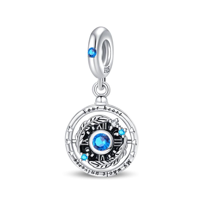 Copper Beaded Pendant Shiny Blue Zircon Star Original 3Mm Bracelet Women Fine Jewelry