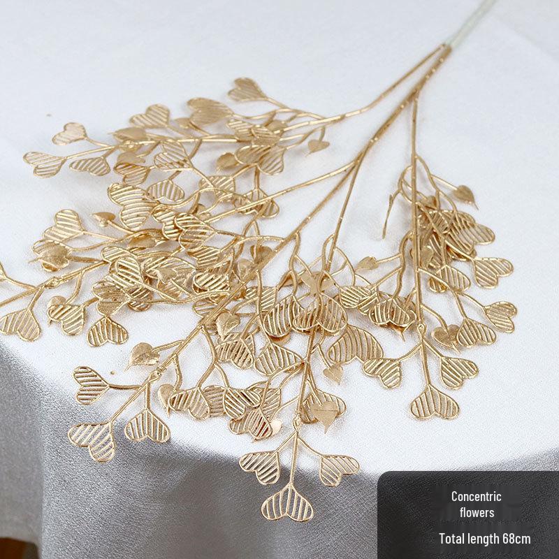 Red Holly Berry Faux Flower Fortune Bucket for New Year Home Decor