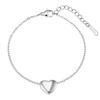 EFFIE QUEEN 18K Gold Plated Heart Necklace Stainless Steel Heart Pendant Choker Chain Texture Trendy Jewelry Waterproof STKN20