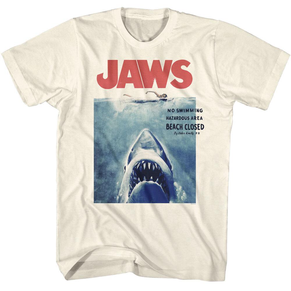 

Jaws The Movie T-Shirt No Swimming In The Ocean New Officially Licensed Tee Unisex T-Shirt S