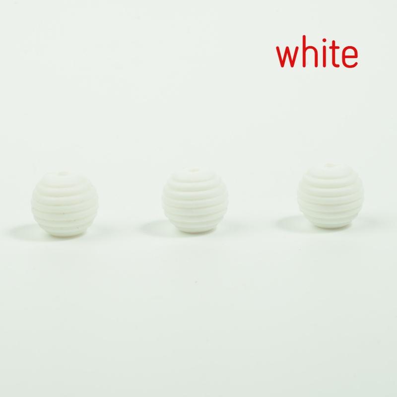 10pcs Silicone Beads Baby Teething Round Spiral Beads Food Grade Beads 15mm DIY Threaded Beads Baby Teethers