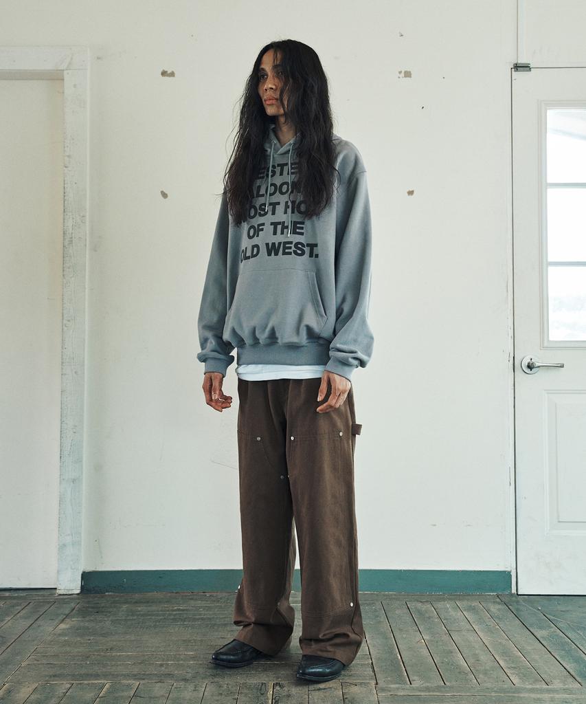 THEVINYLHOUSE Stitch Double Knee Pants Brown