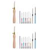 ABFS 22-teiliges Punch Needle Werkzeug-Set Stickerei Stiching Punch Needle & Nadel Einfädler Stickerei Stechen Kreuzstich Werkzeuge