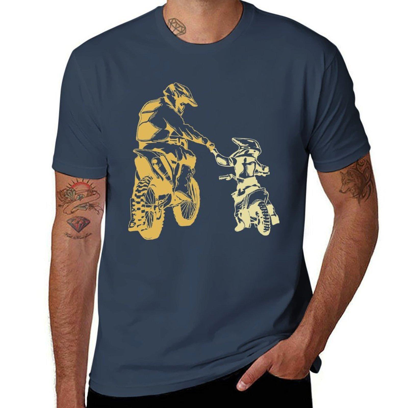 Dad And Son Motobike Tshirt Basic Comfort Fit Tshirt For Unisex S