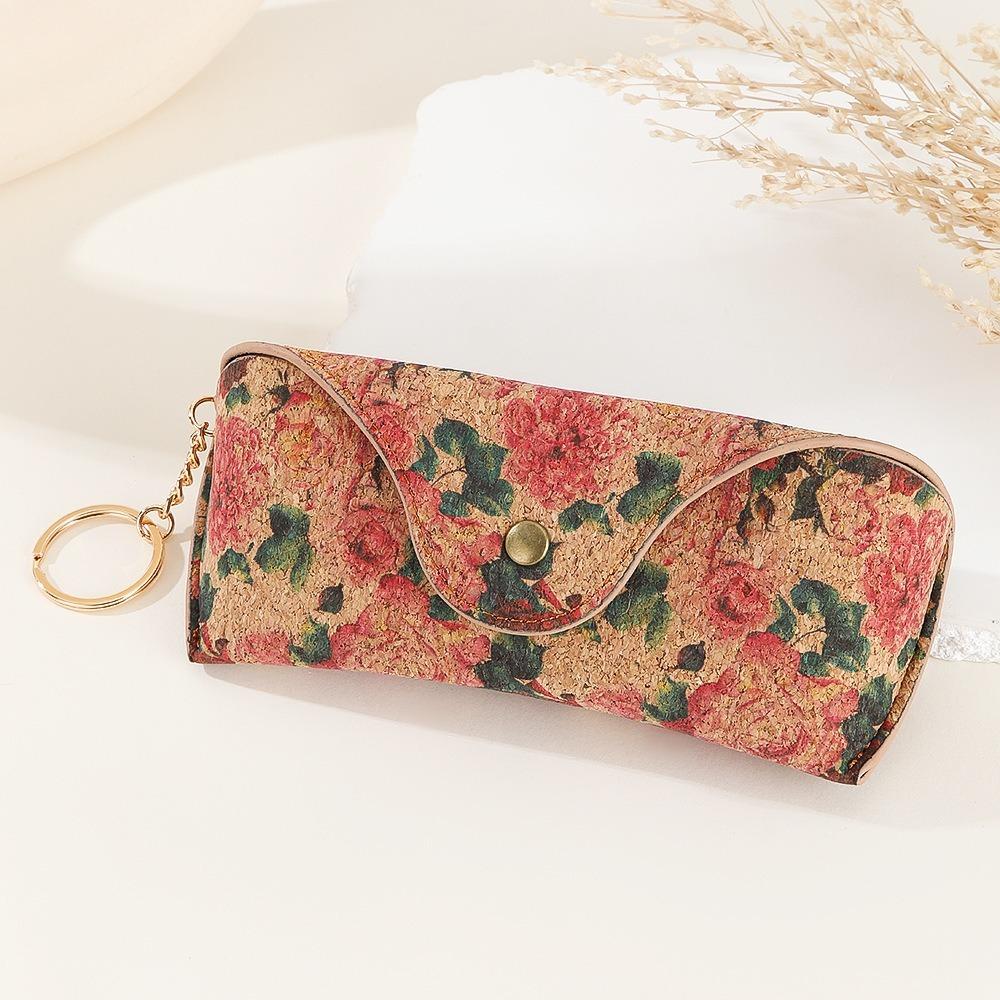 

Retro Print Eyeglasses Box Pressure-Resistant Keychain Sunglasses Case Fashion Eyewear Box Women Style 2