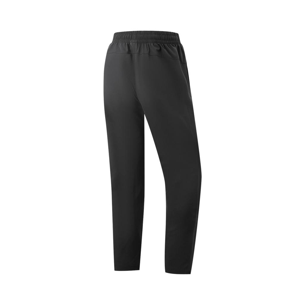Li-Ning Professional Basketball Series Solid Color Mid-Rise Versatile Breathable Straight-Leg Sports Pants Men bottoms Black AYKV033-1
