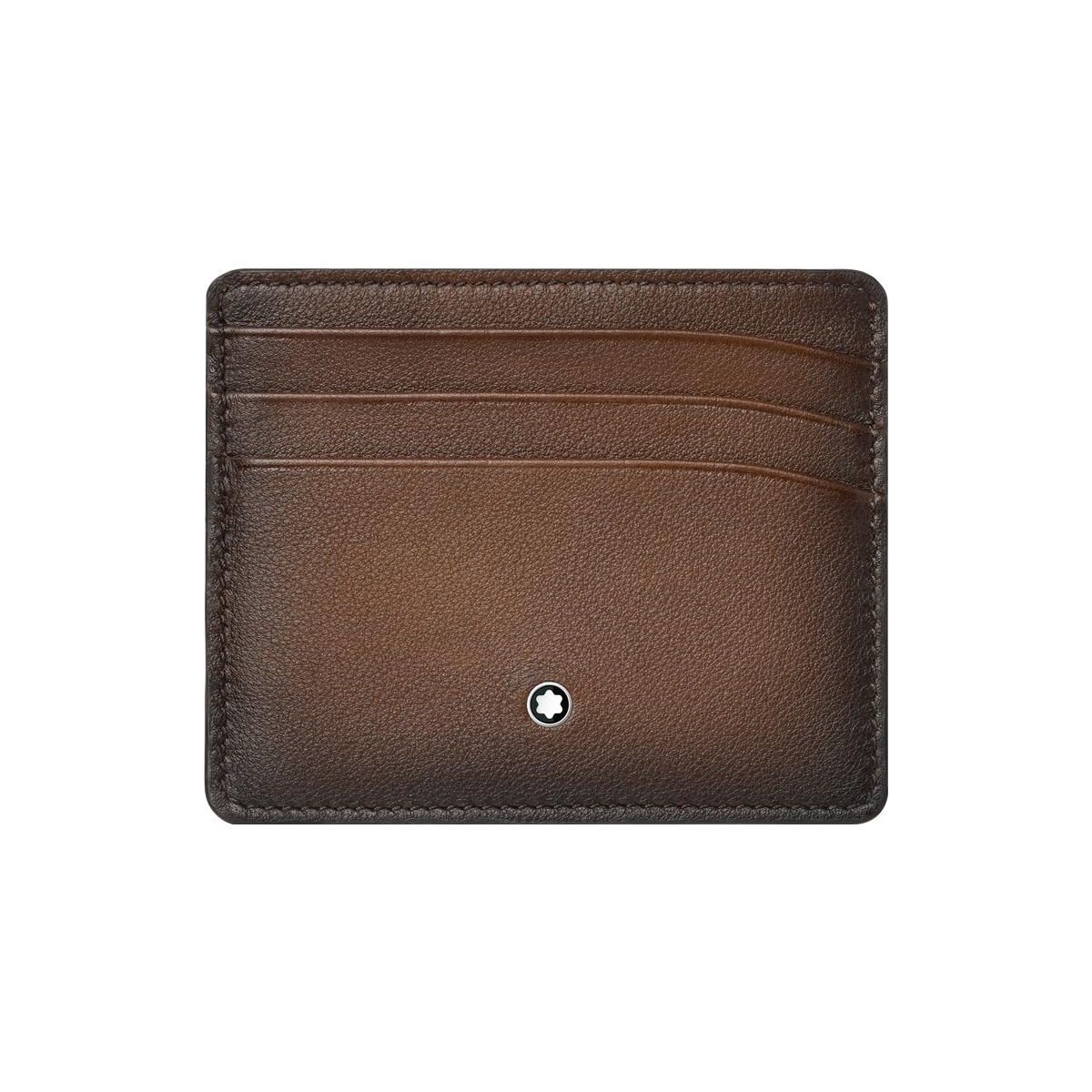 

Montblanc Meisterstück Embossed Logo Leather Wallet Card Holder Men wallets Brown MB118366 Shopping Bag Set(Basic Set+Shopping Bag)