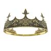 Simple Bar Mitzvah King Crown Hair Hoop Western Prince Crowns Headband Hair Accessories Round Tiaras Hair Ornaments