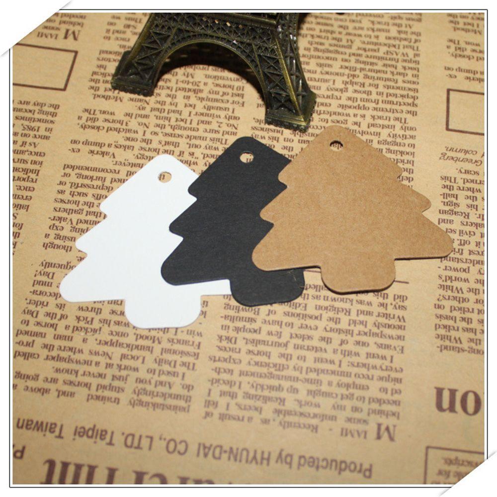 Kraft Cards Labels Paper Cards Gift Tags Christmas Tree Shape Hang Tag Christmas Party Decoration