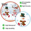 Waterproof Holiday Glass Decor 2Pcs Christmas Snowman Static Window Stickers, Simple Double Clings, Winter Party Wall Stickers PVC Decals for
