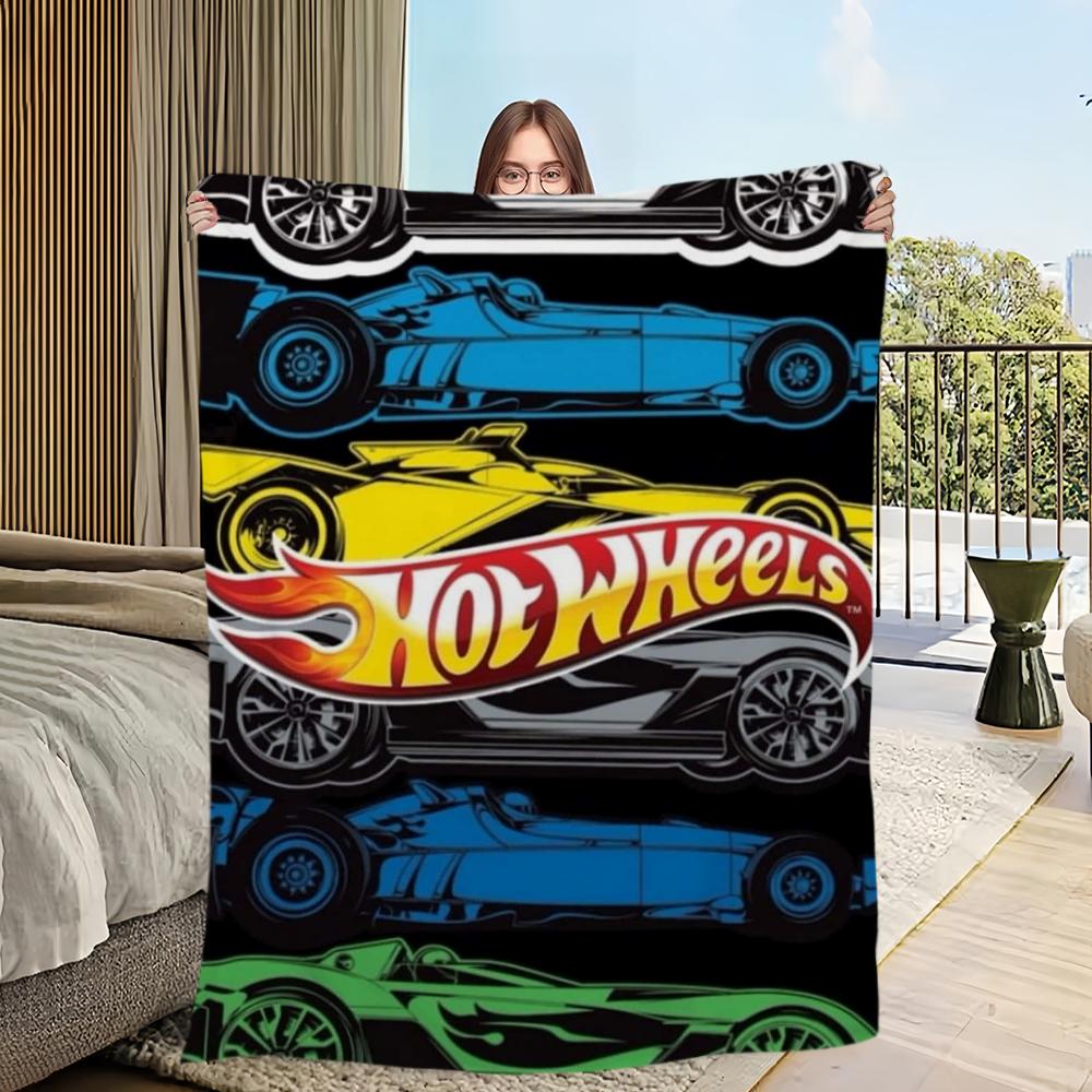 H-Hot W-Wheels C-Cars Skicomfort Warm Soft Baby Blanket Suitable Home Lunch Blanket Suitable for Home Office Daily Use Cover