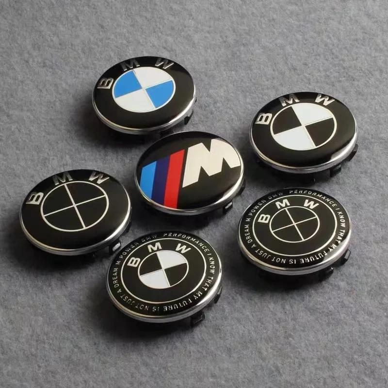 GTJK9 4PCS 56/68mm ABS Wheel Center Caps for BMW 50th Anniversary | Hub Cover for X1/X3/X5/X7 & 1/2/3/5/7 Series Models.