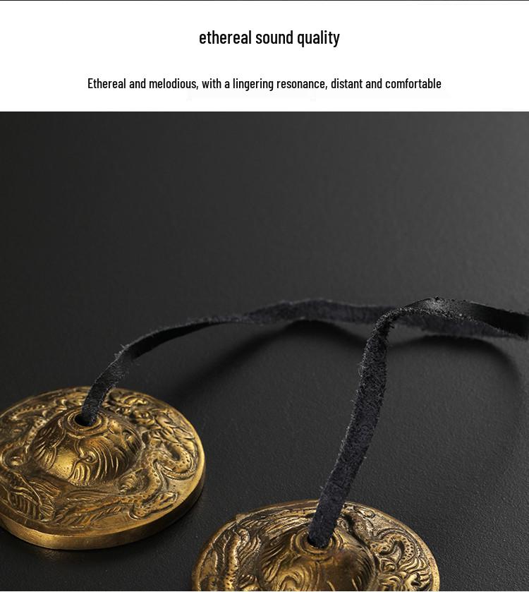 Nepal Handmade Brass Cymbals: Percussion Gong & Yoga Awakening Instrument