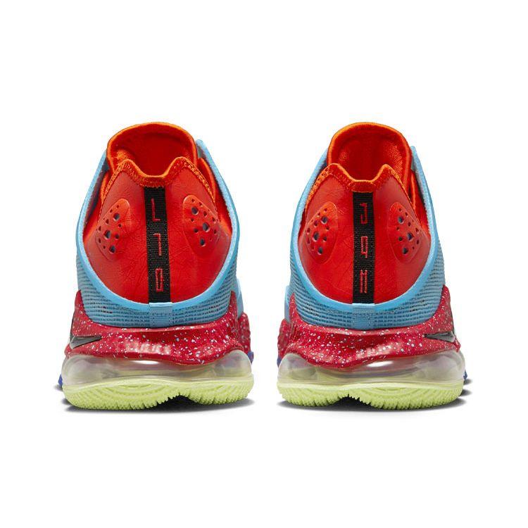 Nike LeBron 19 Low EP Blue Chill Unisex Sneakers Schwarz Hell-Karmesinrot DO9828-400