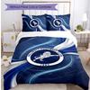 Millwall Football Printed 3 Pieces Bedding Set, Comfortable Skin Friendly Bedroom Duvet Cover Set