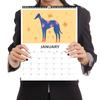 1 Stück 2026 Wandkalender, Abstrakte Katzen-Hunde-Illustrationen, 12-Monats-Planer, Perfektes Geschenk für Geburtstag, Weihnachten & Neujahr.