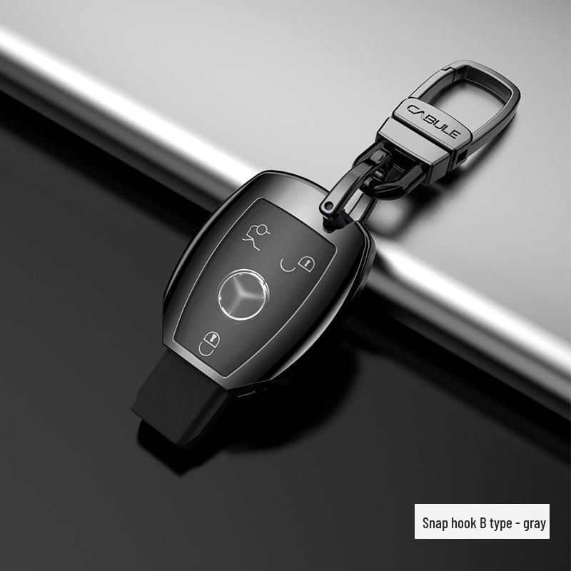 Aluminum Alloy Car Key Case for Mercedes-Benz E-Class, S-Class, C260L, E200 - Full Wrap Key Cover