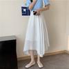 Asymmetric Designer Niche High-Waist Cotton-Linen Fairy Midi Skirt for Women - Artistic Vintage Full Flared Long Half Skirt