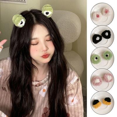 Fermaglio per capelli con orecchie di gatto, in peluche, con animali dei cartoni animati 3D, piccolo artiglio per capelli per donne e ragazze