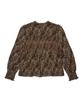 PENFIELD Paisley Chiffon Smocking Embroidery Blouse Brown_Fs1Wr10F
