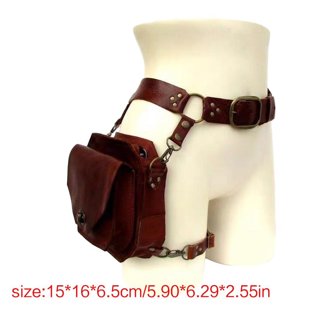 Steampunk Hängende Oberschenkeltasche Für Männer Frauen, Mittelalterliche Hüfttasche Beintasche Klettern Radfahren Oberschenkeltasche Leder Hüfttasche