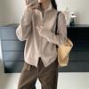 2026 European-Style High Neck Zipper Cardigan: Women's Pure Wool Thick Cashmere Knit Sweater Coat for Autumn and Winter