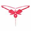 Lady Thong Spaghetti Straps Butterflies Shape See-through Perspective Wear-resistant Pornographic Adjustable