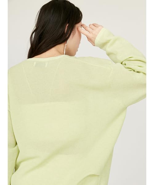 Emi Eco Sheer Knit Free Size Top, 13WNT252040, Women's, Lime,