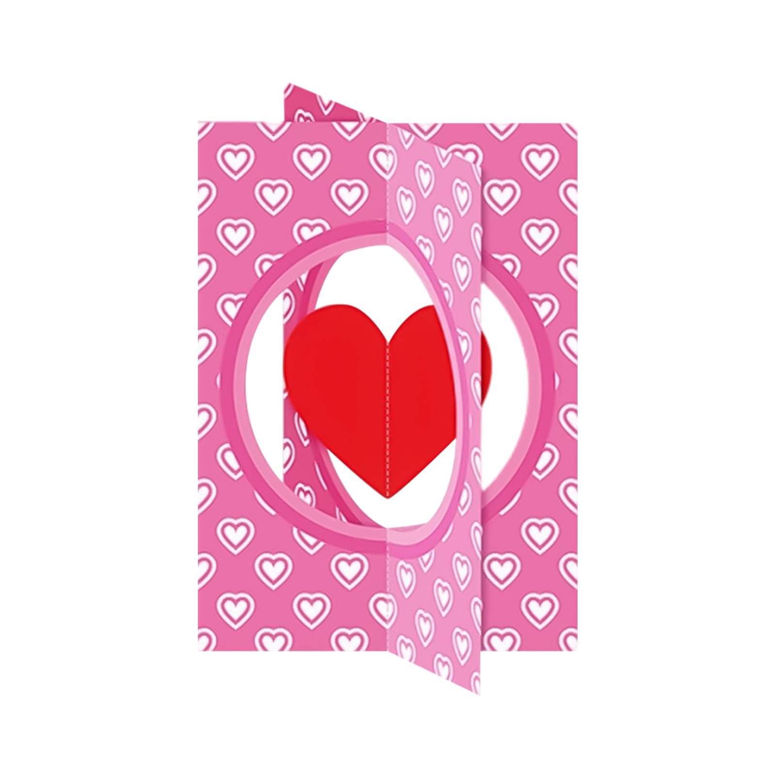 Love Heart Valentine s Day Three-dimensional Figurine, Tabletop Decoration Item розовый