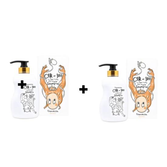 Elizavecca CER-100 Kollagen-Beschichtung Haar-Muskel Shampoo 500ml Spülung 500ml Kur 100ml