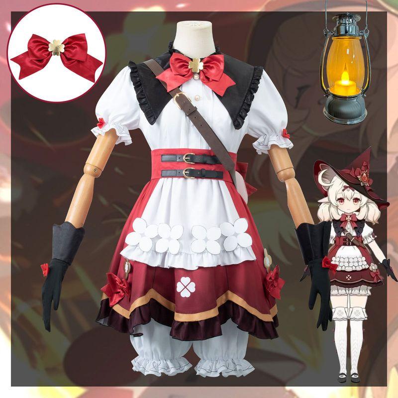 Genshin Impact Witch Klee New Skin Flower Star Candle Cosplay Costume Cute Witch Cosplay Game Outfit Genshin Impact - Qihua Star Candle 110