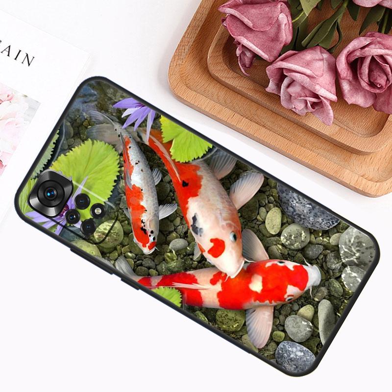 Koi Fish Carp Case For Xiaomi Redmi Note 13 Pro 14 12 11 9 10 9S 10S 11S 12S Redmi 12C 13C 14C 10C Cover