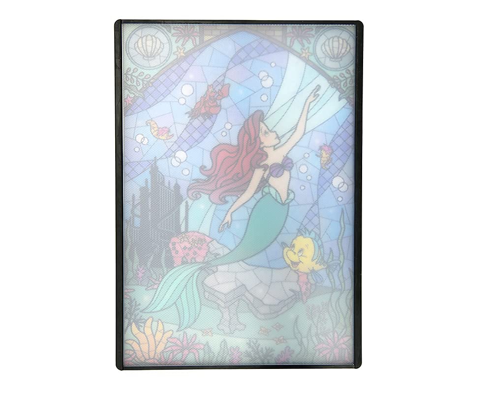 Yaxell Disney Little Mermaid Made In Japan with Stand Stained Glass Style 263 X 185mm
