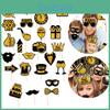 High-quality 2024 New Year Party Props Cartoon Style Photo Decorations