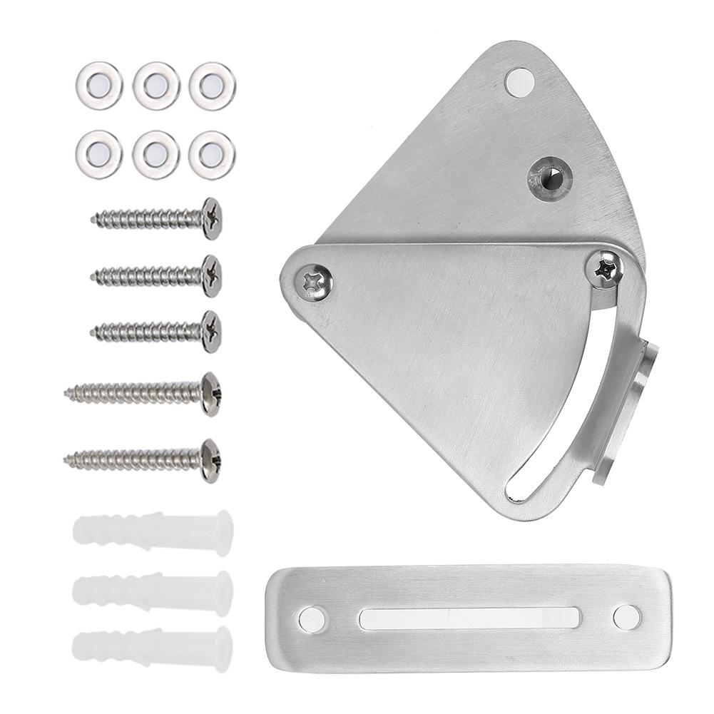 Stainless Steel Sliding Barn Door Latch Lock Set Hardware Accessory for Bathroom Bedroom