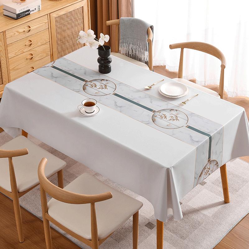 Fata de masa din PVC rezistenta la apa si la ulei Ins Tea Fata de masa rectangulara minimalista florala