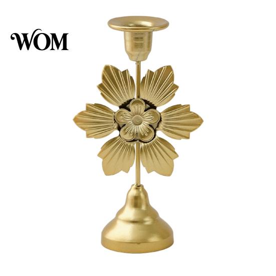 Aged Texture Candle Holder Vintage Metal Holder, Romantic Candlestick Dinner Table Centerpiece, Retro Reusable Decor for Wedding Party and Home