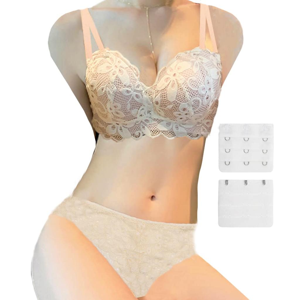 Lunon Crossdressing Cosplay Bra and Cute and Flattering Bra with Hook and Loop Plus Unisex B Set, Panties, Extension, Size, Wireless, Sexy,