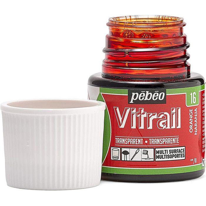 Peinture Vitrail - Pebeo - Orange - 45ml - Brillant - Transparent