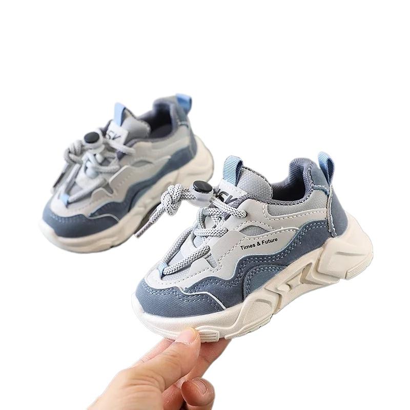 

Boys Casual Shoes Girls Sneakers Toddlers Little Kids Fashion Sports Running Shoes Anti-skid Lace-up Classic 21-30 New Trend 21 синий