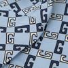 GUCCI 690464 22Stainless Steel 690464 ZAIZX Geometric G Print Short Sleeve Bowling Shirt tops 48 blueUsed