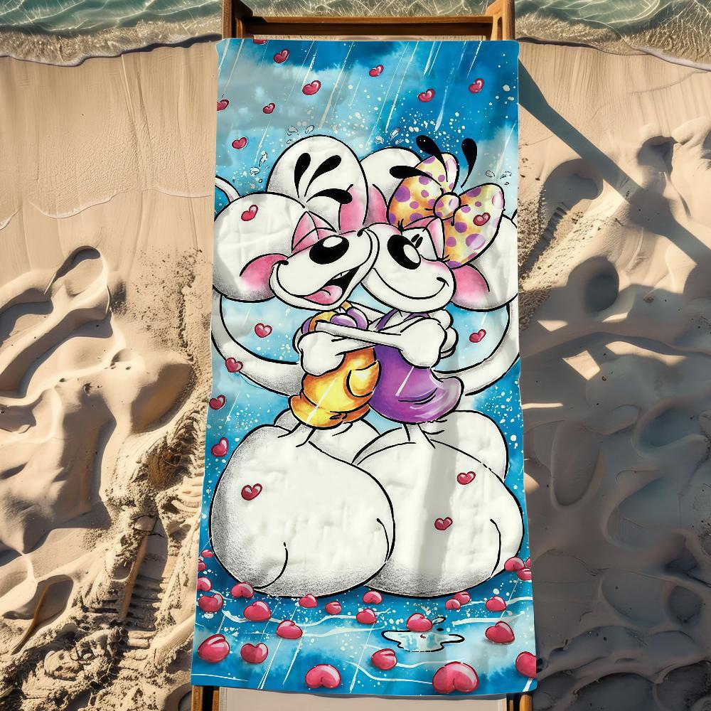 Cartoon D-Diddl Rat Towel Beach Towel Oversized Quick Dry Towel Absorbent Soft Swim Beach Towels for Men Women