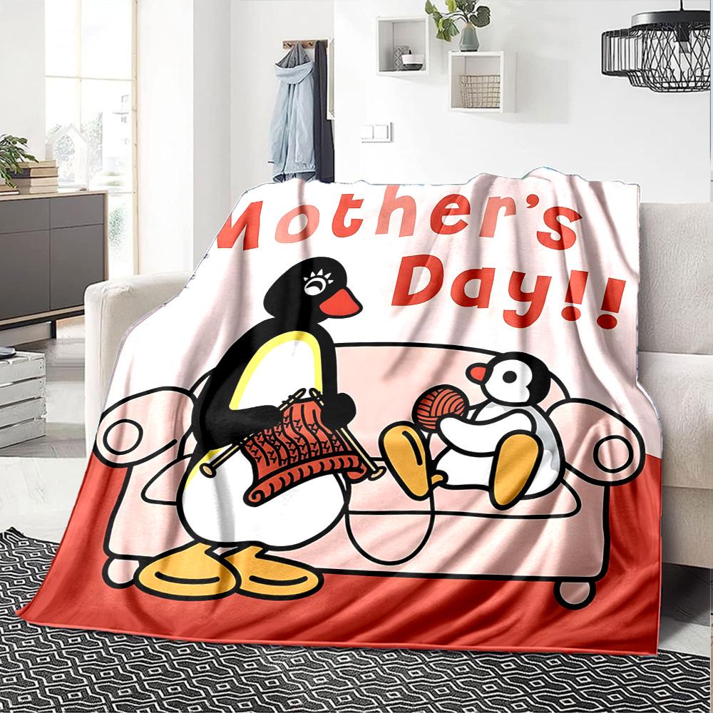 1pc Pingu2 Blanket, Gift, for Men and Women, Soft Blanket, Good for Sofa Bed Couch Travel, Lightweight Flannel Blanket