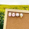 12pcs Creative Push Pin Cartoon Cute Rabbit Paradise Soft Wooden Board Felt Photo Wall Message Board