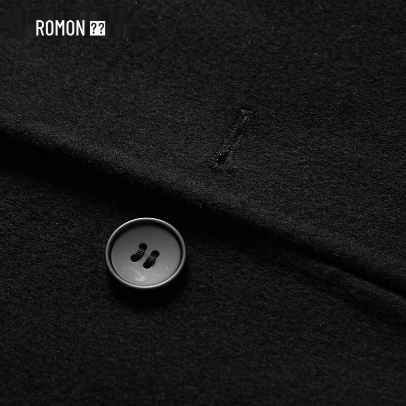 Romon Men's 100% Merino Wool Mid-Length Double-Sided Coat