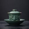 Bronze mask Sanxingdui gift portable travel tea set ceramic merchandise express cup business souvenir