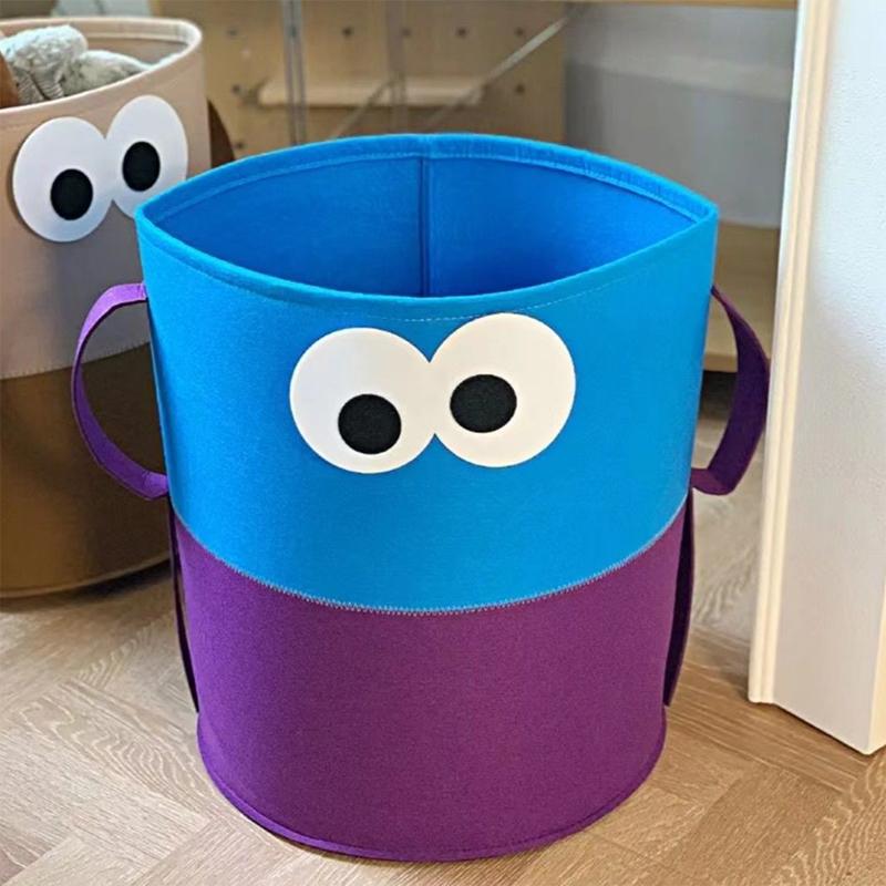 

35x35cm Foldable Felt Storage Frame, Toy And Miscellaneous Storage Dirty Clothes Basket Storage Organizer Grocery Bag Holder 35cm фиолетовый