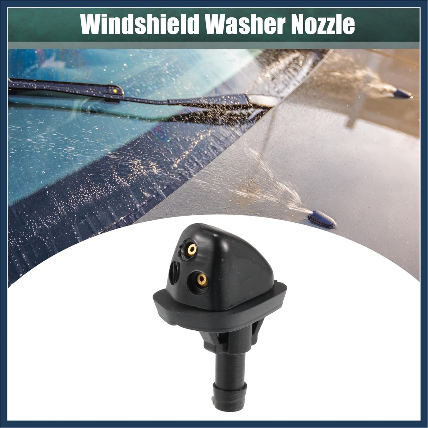 

Windshield Wiper Washer Nozzle Spray Jet Fit for Suzuki Grand Vitara - Pack of 2 Black Stylish Design
