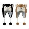 Husky Plush Hat Child Costume Soft Warm Earmuff Windproof Headdress Prop Cartoon Animal Winter Ski