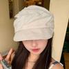 Pleated Newsboy Hats Japanese Peaked Caps Korean Linen Berets  Streetwear